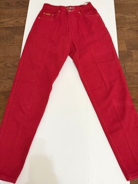 Vintage IKEDA High Waist Red Jeans. Size 29
